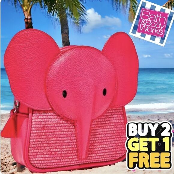 Bath and Body Works Pink Elephant Cosmetics Bag - Picture 1 of 6